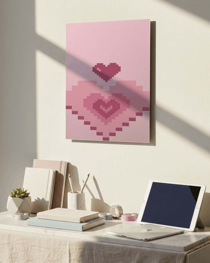 Printed 4K Ultra Gloss Metal Frame A3 Size | Digital Love Print | 1.2mm Premium Thickness Wall Frame (12x18 Inches) 1219 Avenue