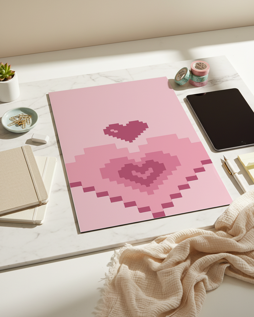 Printed 4K Ultra Gloss Metal Frame A3 Size | Digital Love Print | 1.2mm Premium Thickness Wall Frame (12x18 Inches) 1219 Avenue