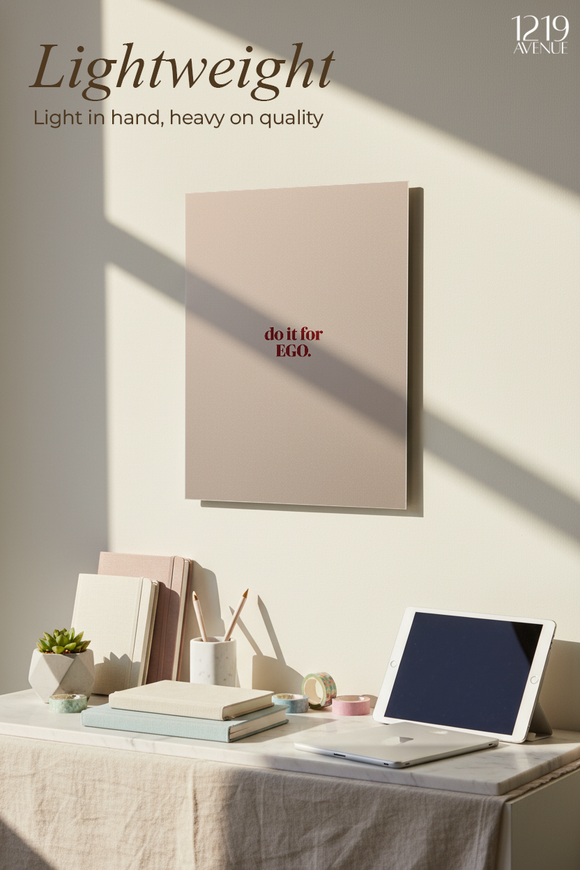 Printed 4K Ultra Gloss Metal Frame A3 Size | Ego Wins Print | 1.2mm Premium Thickness Wall Frame (12x18 Inches) 1219 Avenue