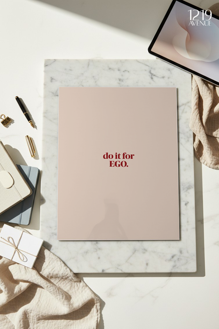 Printed 4K Ultra Gloss Metal Frame A3 Size | Ego Wins Print | 1.2mm Premium Thickness Wall Frame (12x18 Inches) 1219 Avenue