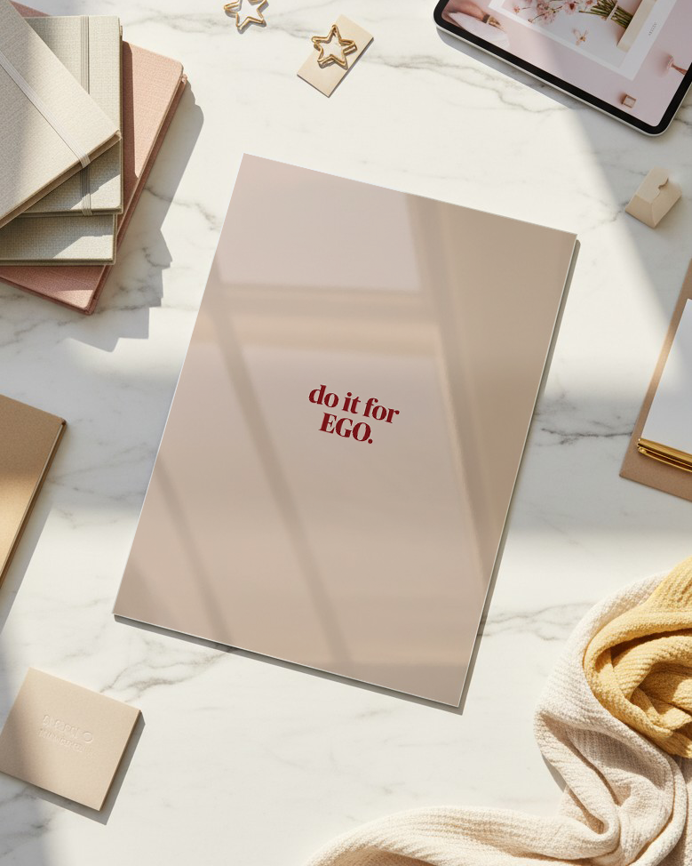 Printed 4K Ultra Gloss Metal Frame A3 Size | Ego Wins Print | 1.2mm Premium Thickness Wall Frame (12x18 Inches) 1219 Avenue