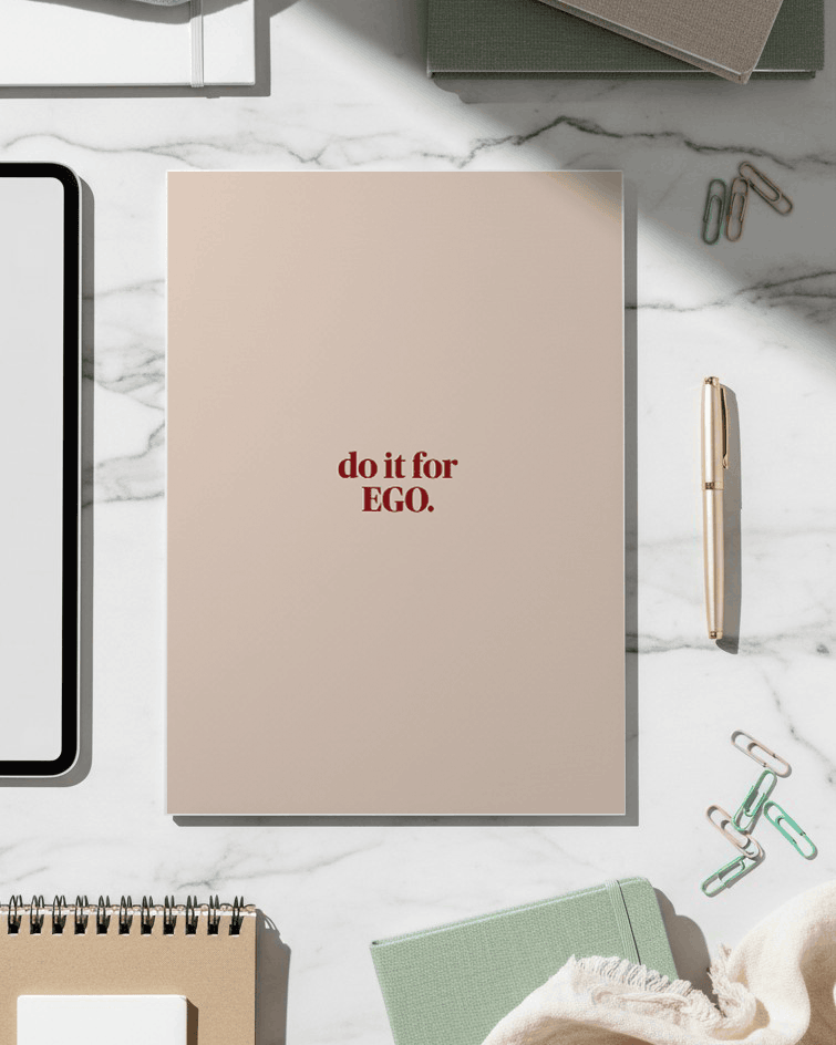Printed 4K Ultra Gloss Metal Frame A3 Size | Ego Wins Print | 1.2mm Premium Thickness Wall Frame (12x18 Inches) 1219 Avenue