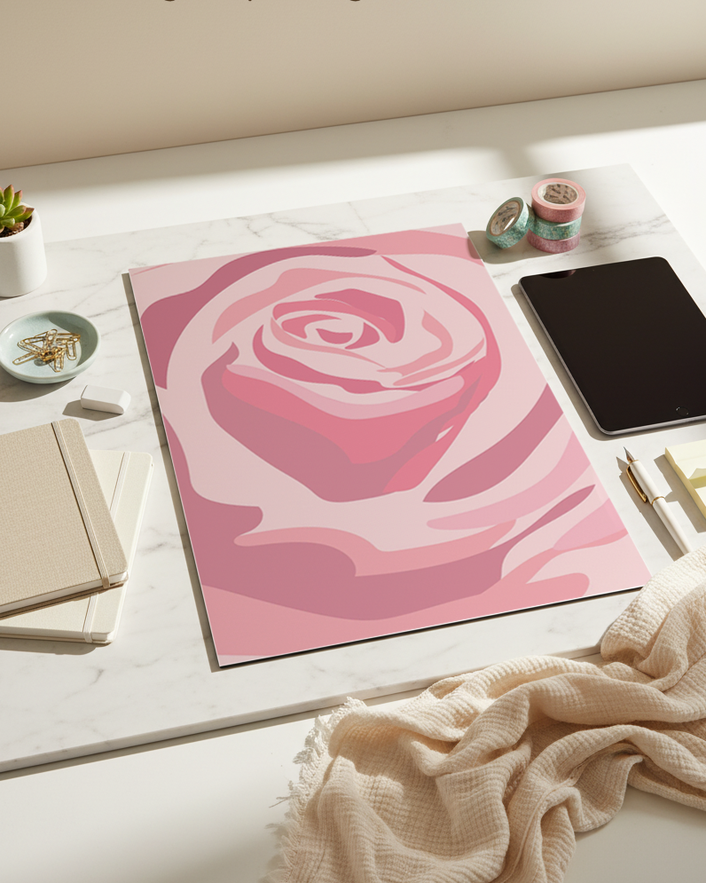 Printed 4K Ultra Gloss Metal Frame A3 Size | Endless Rose Print | 1.2mm Premium Thickness Wall Frame (12x18 Inches) 1219 Avenue