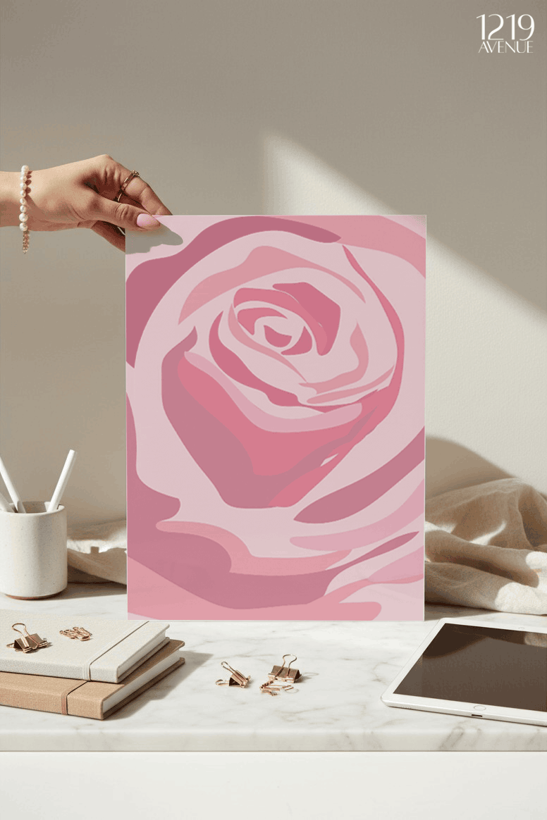 Printed 4K Ultra Gloss Metal Frame A3 Size | Endless Rose Print | 1.2mm Premium Thickness Wall Frame (12x18 Inches) 1219 Avenue