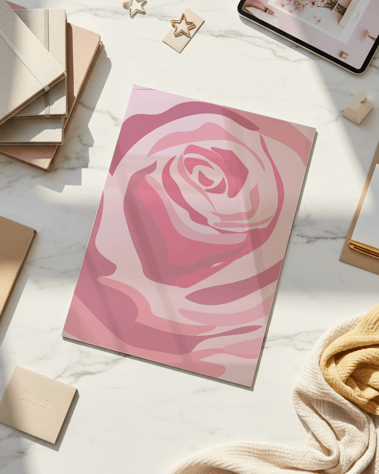 Printed 4K Ultra Gloss Metal Frame A3 Size | Endless Rose Print | 1.2mm Premium Thickness Wall Frame (12x18 Inches) 1219 Avenue