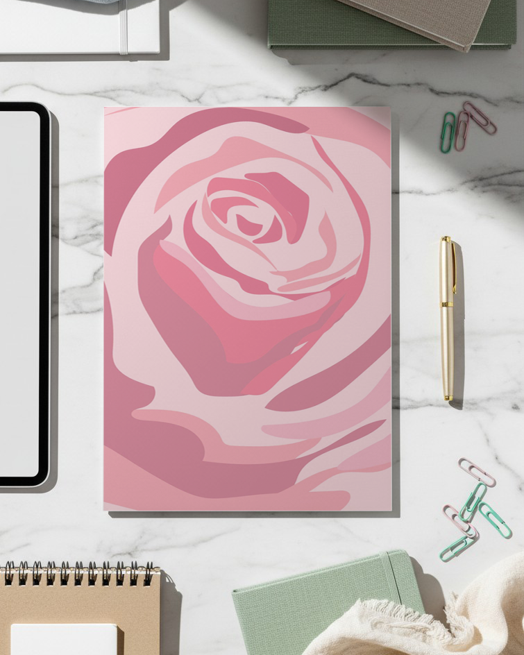 Printed 4K Ultra Gloss Metal Frame A3 Size | Endless Rose Print | 1.2mm Premium Thickness Wall Frame (12x18 Inches) 1219 Avenue