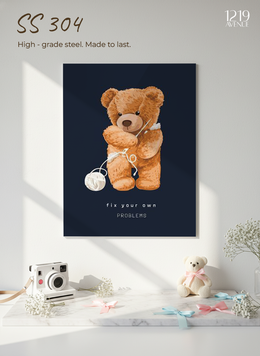 Printed 4K Ultra Gloss Metal Frame A3 Size | Fix It Yourself Print | 1.2mm Premium Thickness Wall Frame (12x18 Inches) 1219 Avenue