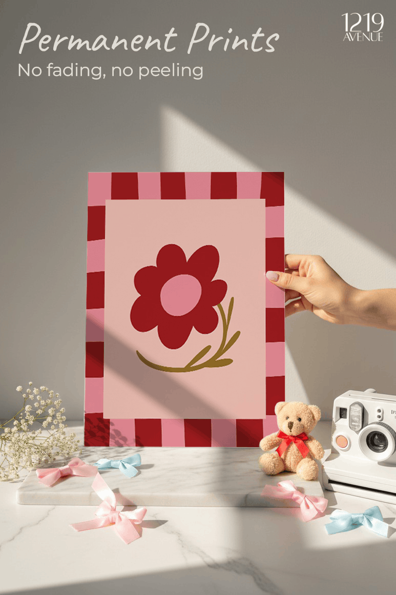Printed 4K Ultra Gloss Metal Frame A3 Size | Flower Frame Print | 1.2mm Premium Thickness Wall Frame (12x18 Inches) 1219 Avenue