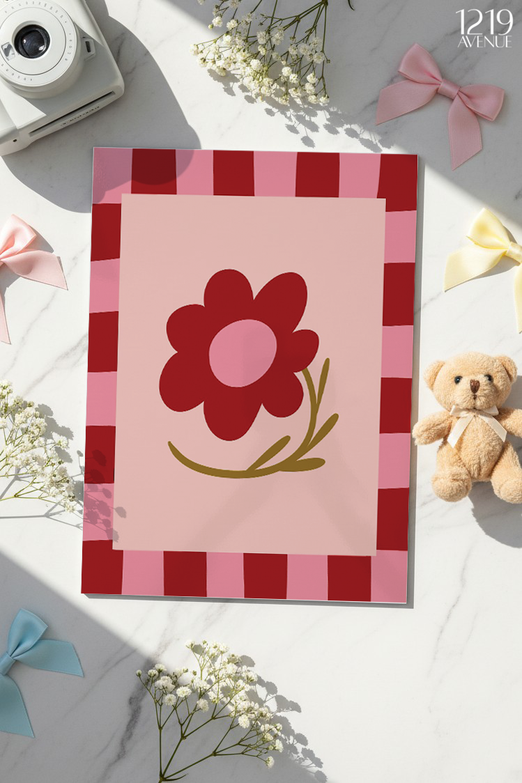 Printed 4K Ultra Gloss Metal Frame A3 Size | Flower Frame Print | 1.2mm Premium Thickness Wall Frame (12x18 Inches) 1219 Avenue