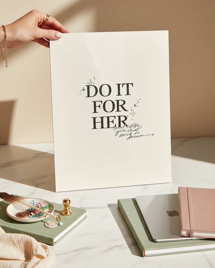 Printed 4K Ultra Gloss Metal Frame A3 Size | For Her Print | 1.2mm Premium Thickness Wall Frame (12x18 Inches) 1219 Avenue