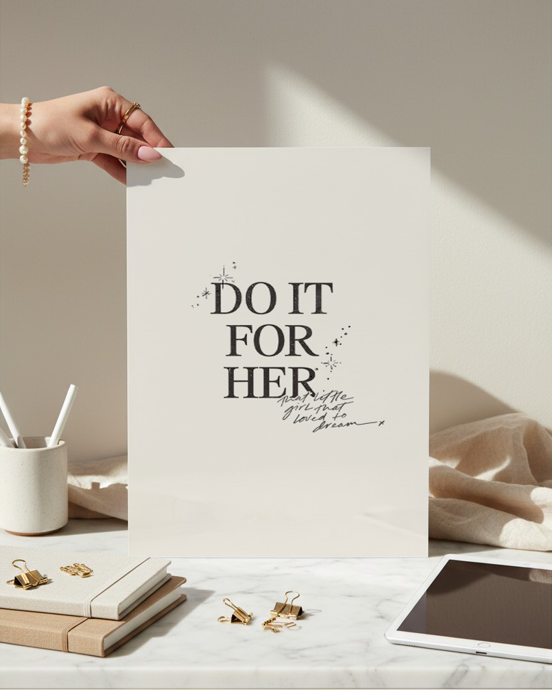 Printed 4K Ultra Gloss Metal Frame A3 Size | For Her Print | 1.2mm Premium Thickness Wall Frame (12x18 Inches) 1219 Avenue