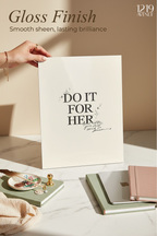 Printed 4K Ultra Gloss Metal Frame A3 Size | For Her Print | 1.2mm Premium Thickness Wall Frame (12x18 Inches) 1219 Avenue