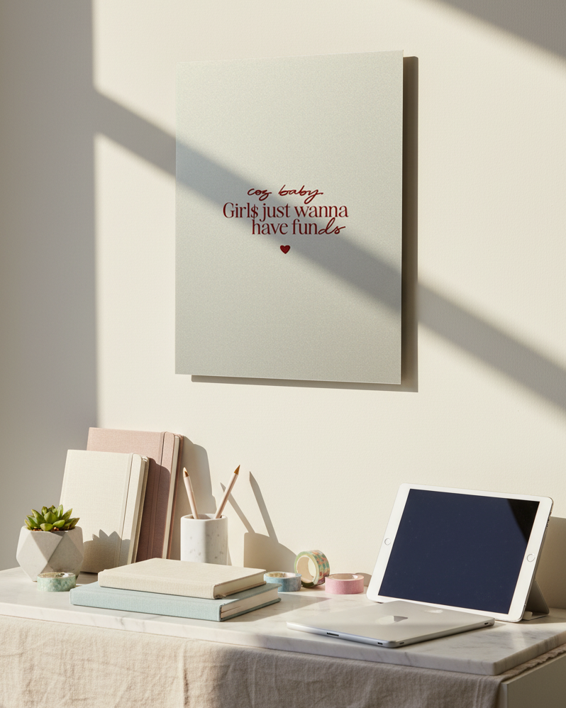 Printed 4K Ultra Gloss Metal Frame A3 Size | Girls Just Wanna Have Fun Print | 1.2mm Premium Thickness Wall Frame (12x18 Inches) 1219 Avenue
