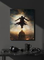 Printed 4K Ultra Gloss Metal Frame A3 Size | Legendary Leap Print | 1.2mm Premium Thickness Wall Frame (12x18 Inches) 1219 Avenue