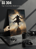 Printed 4K Ultra Gloss Metal Frame A3 Size | Legendary Leap Print | 1.2mm Premium Thickness Wall Frame (12x18 Inches) 1219 Avenue