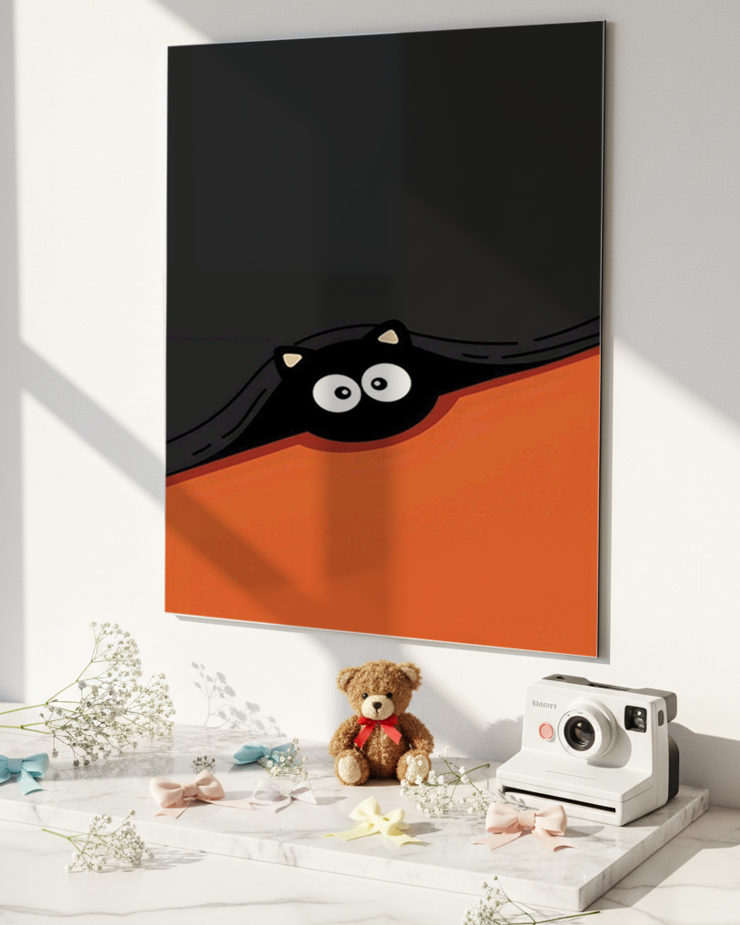 Printed 4K Ultra Gloss Metal Frame A3 Size | Little Spy Print | 1.2mm Premium Thickness Wall Frame (12x18 Inches) 1219 Avenue