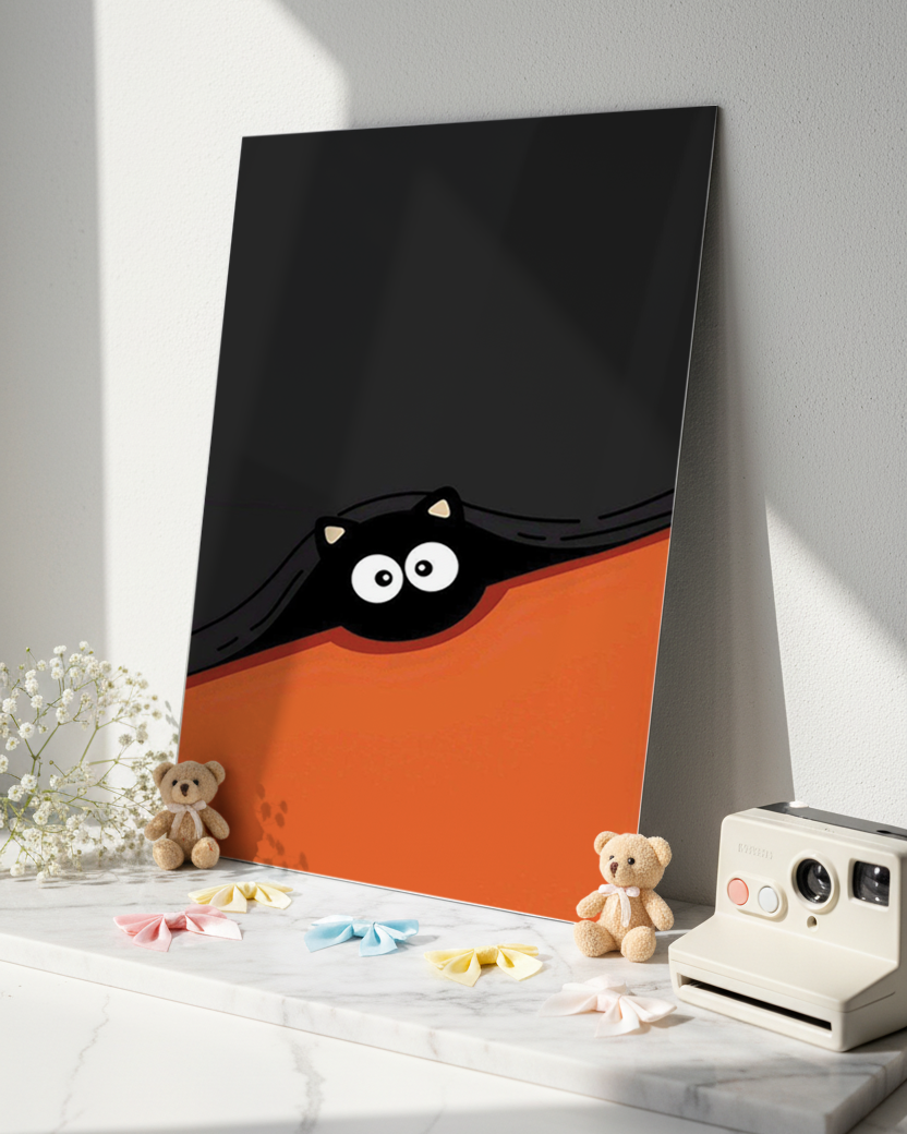 Printed 4K Ultra Gloss Metal Frame A3 Size | Little Spy Print | 1.2mm Premium Thickness Wall Frame (12x18 Inches) 1219 Avenue