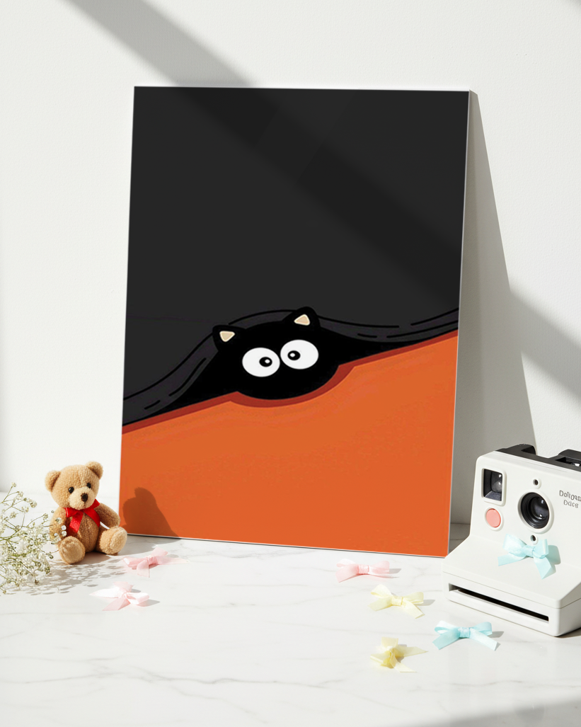 Printed 4K Ultra Gloss Metal Frame A3 Size | Little Spy Print | 1.2mm Premium Thickness Wall Frame (12x18 Inches) 1219 Avenue