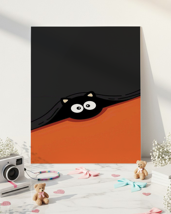 Printed 4K Ultra Gloss Metal Frame A3 Size | Little Spy Print | 1.2mm Premium Thickness Wall Frame (12x18 Inches) 1219 Avenue