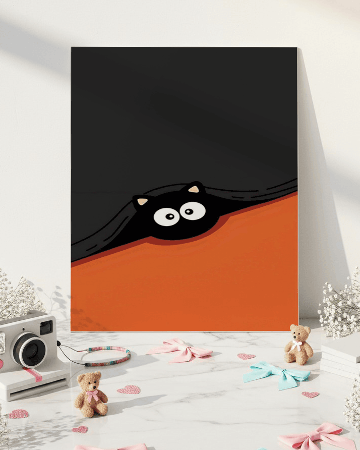 Printed 4K Ultra Gloss Metal Frame A3 Size | Little Spy Print | 1.2mm Premium Thickness Wall Frame (12x18 Inches) 1219 Avenue