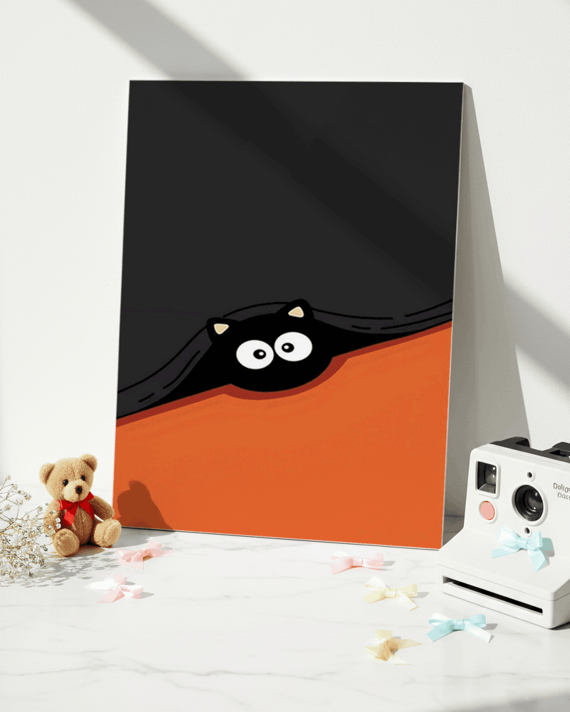 Printed 4K Ultra Gloss Metal Frame A3 Size | Little Spy Print | 1.2mm Premium Thickness Wall Frame (12x18 Inches) 1219 Avenue