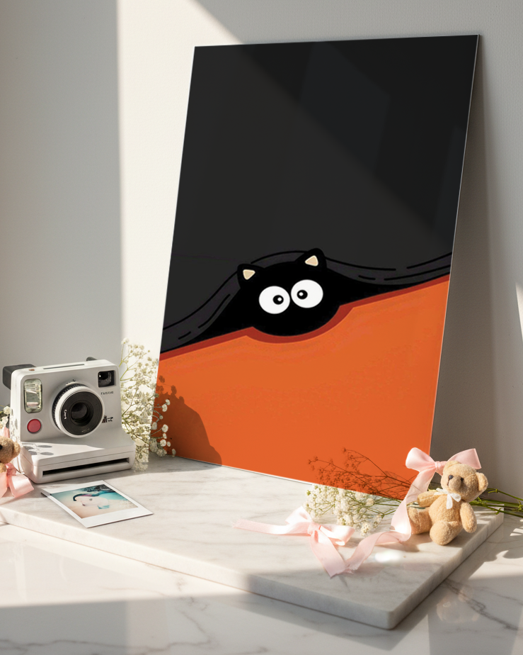 Printed 4K Ultra Gloss Metal Frame A3 Size | Little Spy Print | 1.2mm Premium Thickness Wall Frame (12x18 Inches) 1219 Avenue
