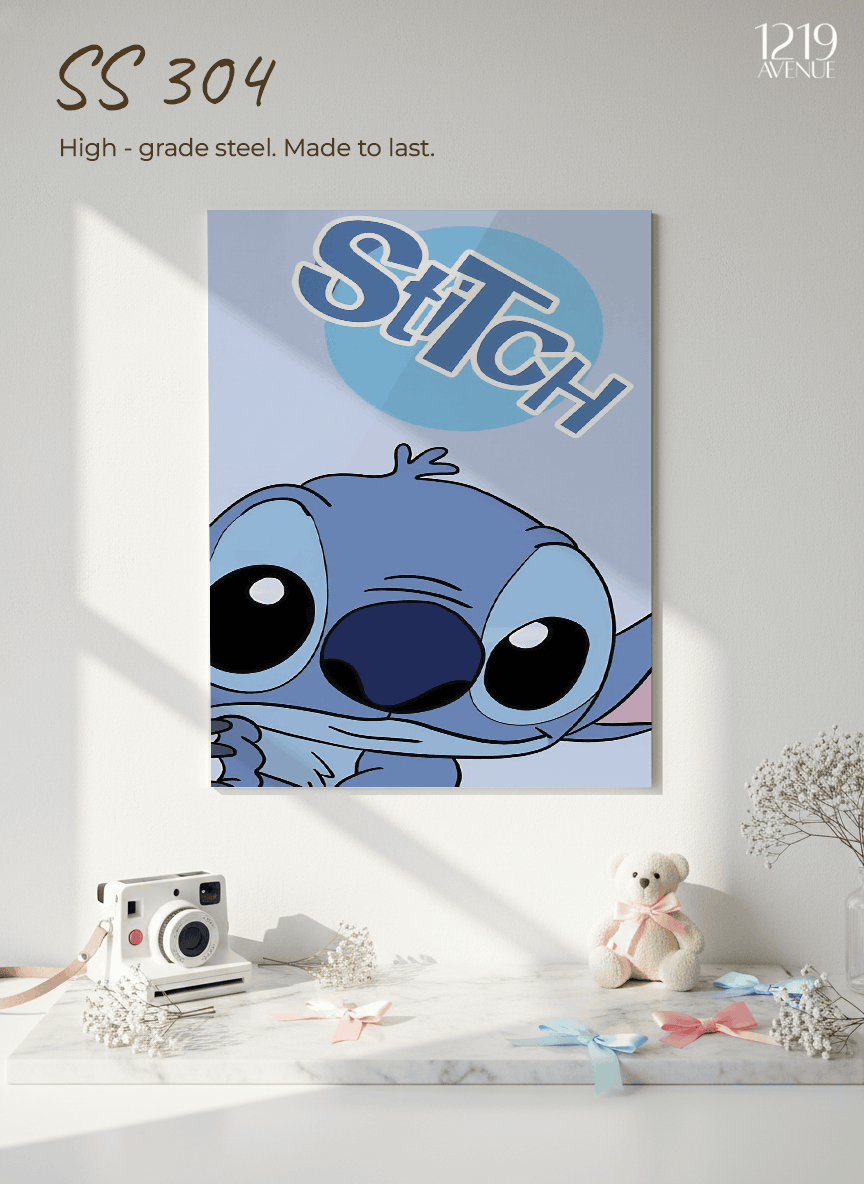Printed 4K Ultra Gloss Metal Frame A3 Size | Little Trouble Print | 1.2mm Premium Thickness Wall Frame (12x18 Inches) 1219 Avenue