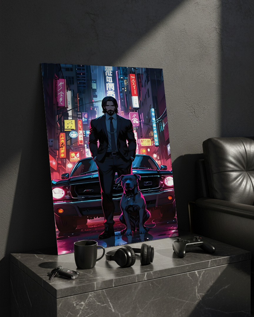 Printed 4K Ultra Gloss Metal Frame A3 Size | Midnight Mafia Vibes Print | 1.2mm Premium Thickness Wall Frame (12x18 Inches) 1219 Avenue