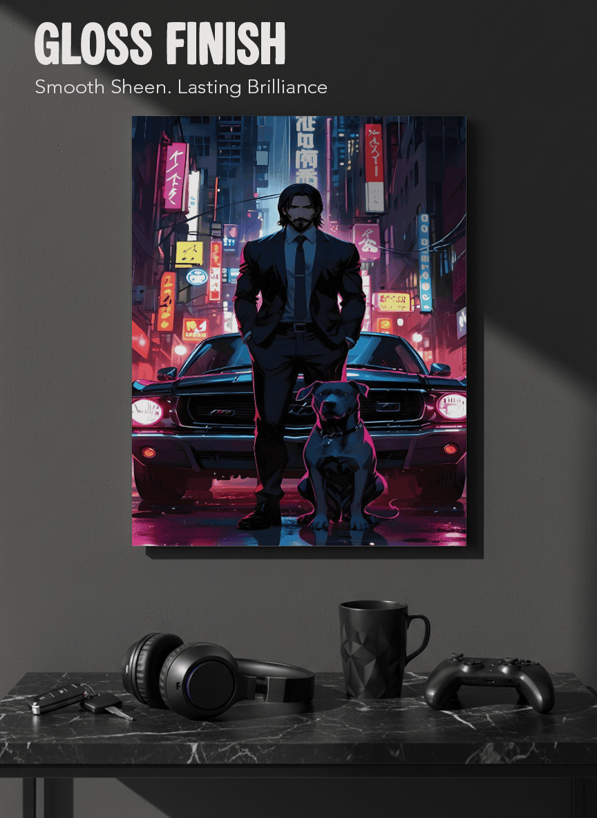 Printed 4K Ultra Gloss Metal Frame A3 Size | Midnight Mafia Vibes Print | 1.2mm Premium Thickness Wall Frame (12x18 Inches) 1219 Avenue