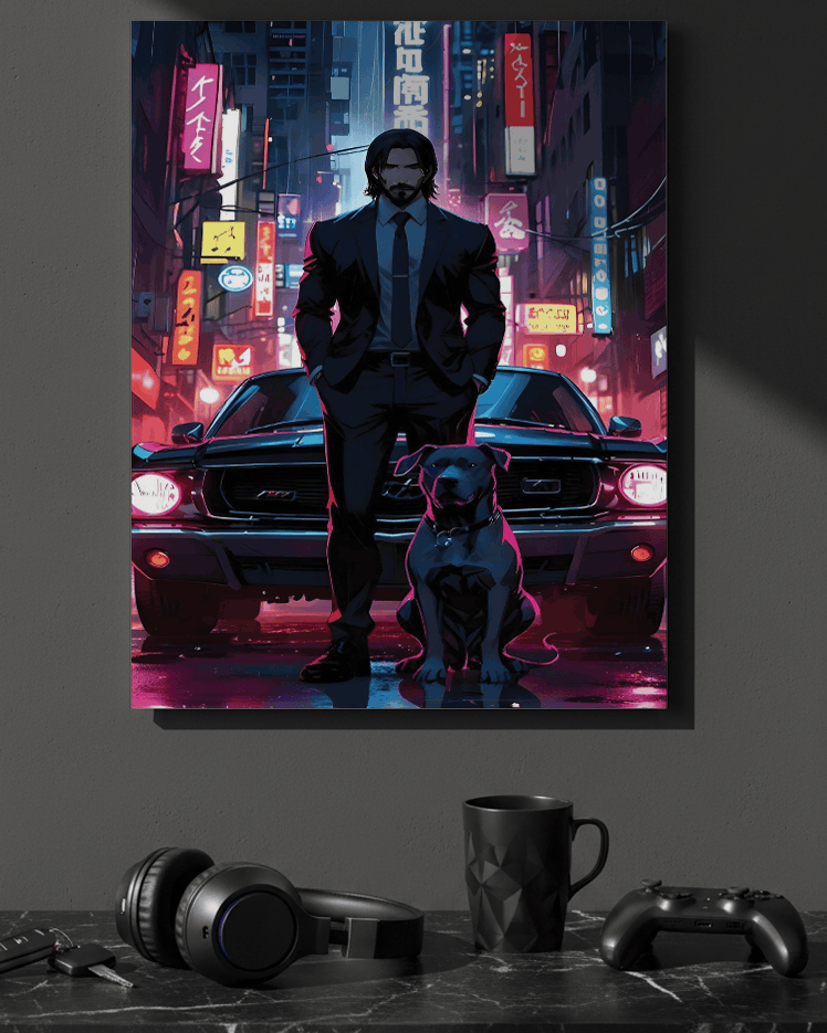 Printed 4K Ultra Gloss Metal Frame A3 Size | Midnight Mafia Vibes Print | 1.2mm Premium Thickness Wall Frame (12x18 Inches) 1219 Avenue