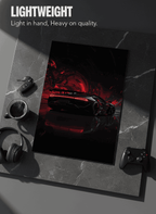 Printed 4K Ultra Gloss Metal Frame A3 Size | Midnight Redline Print | 1.2mm Premium Thickness Wall Frame (12x18 Inches) 1219 Avenue