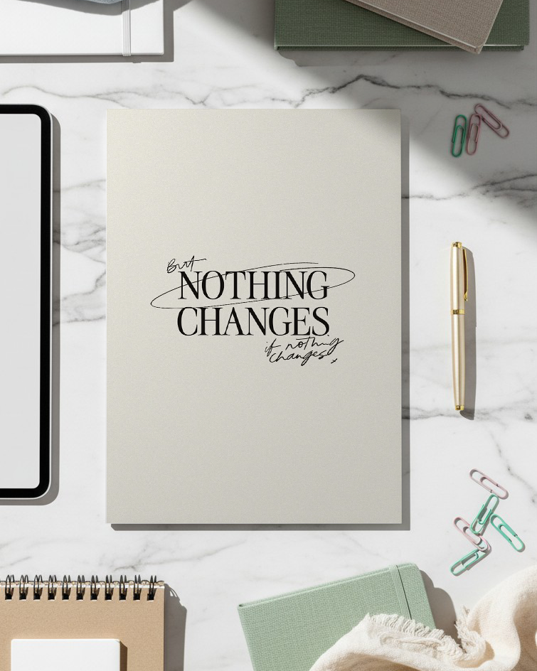 Printed 4K Ultra Gloss Metal Frame A3 Size | Nothing Change Print | 1.2mm Premium Thickness Wall Frame (12x18 Inches) 1219 Avenue