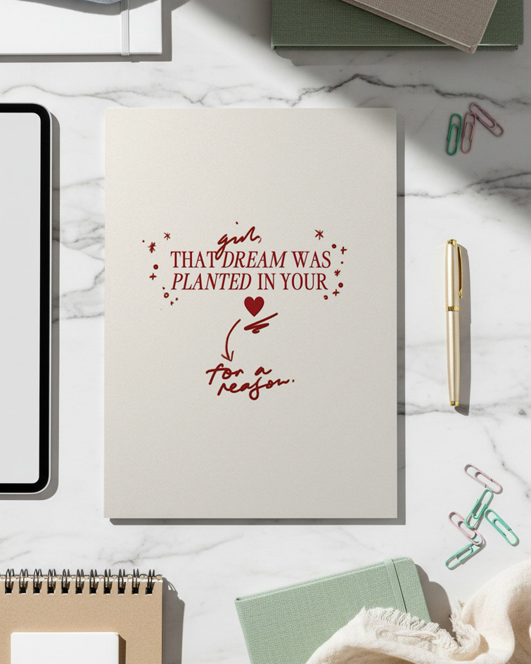Printed 4K Ultra Gloss Metal Frame A3 Size | Planted Dreams Print | 1.2mm Premium Thickness Wall Frame (12x18 Inches) 1219 Avenue
