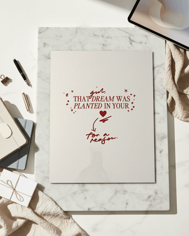Printed 4K Ultra Gloss Metal Frame A3 Size | Planted Dreams Print | 1.2mm Premium Thickness Wall Frame (12x18 Inches) 1219 Avenue