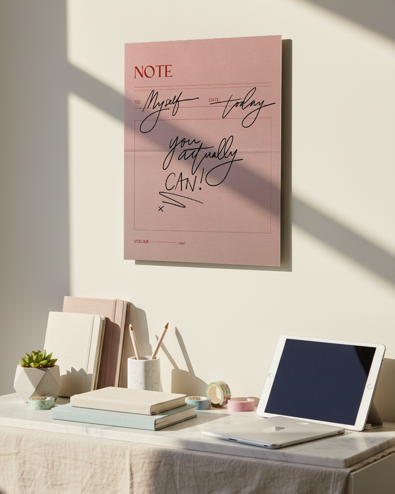 Printed 4K Ultra Gloss Metal Frame A3 Size | Self Note Print | 1.2mm Premium Thickness Wall Frame (12x18 Inches) 1219 Avenue