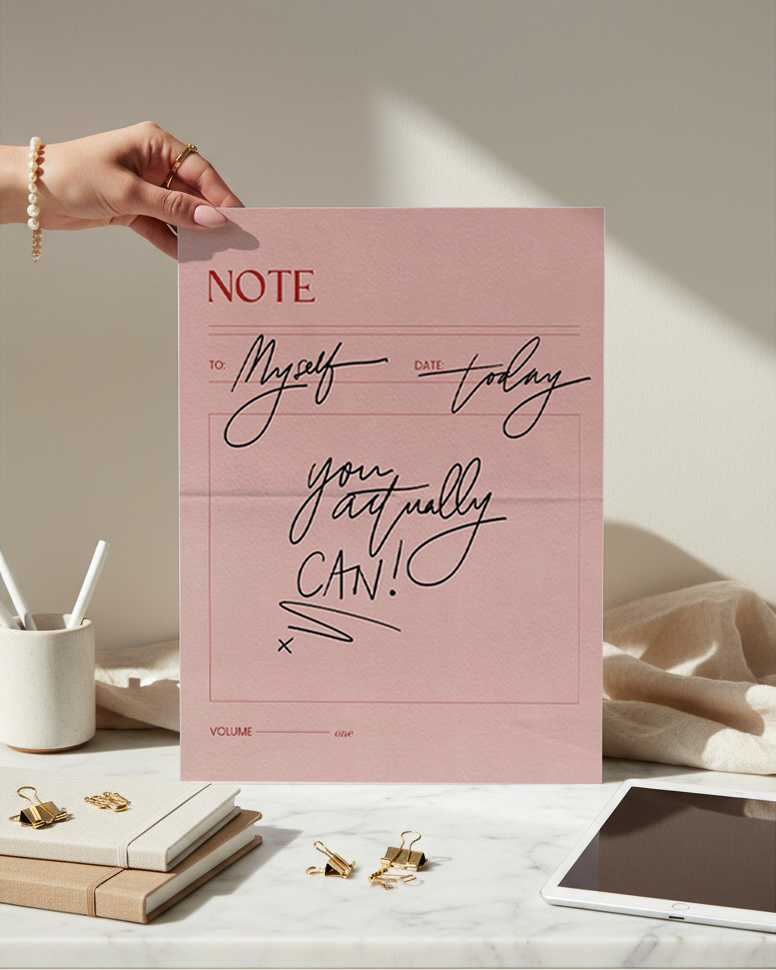 Printed 4K Ultra Gloss Metal Frame A3 Size | Self Note Print | 1.2mm Premium Thickness Wall Frame (12x18 Inches) 1219 Avenue