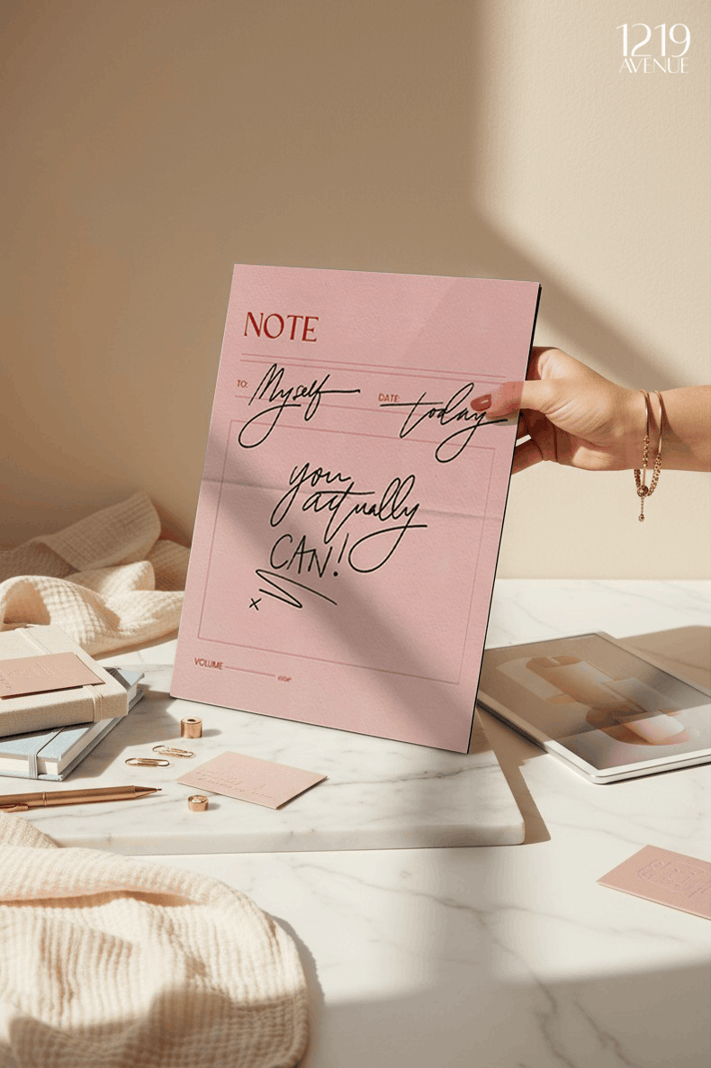 Printed 4K Ultra Gloss Metal Frame A3 Size | Self Note Print | 1.2mm Premium Thickness Wall Frame (12x18 Inches) 1219 Avenue