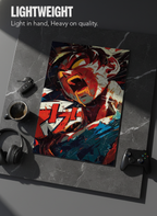 Printed 4K Ultra Gloss Metal Frame A3 Size | Silent Shinobi Rage Print | 1.2mm Premium Thickness Wall Frame (12x18 Inches) 1219 Avenue
