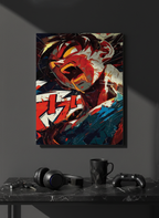Printed 4K Ultra Gloss Metal Frame A3 Size | Silent Shinobi Rage Print | 1.2mm Premium Thickness Wall Frame (12x18 Inches) 1219 Avenue