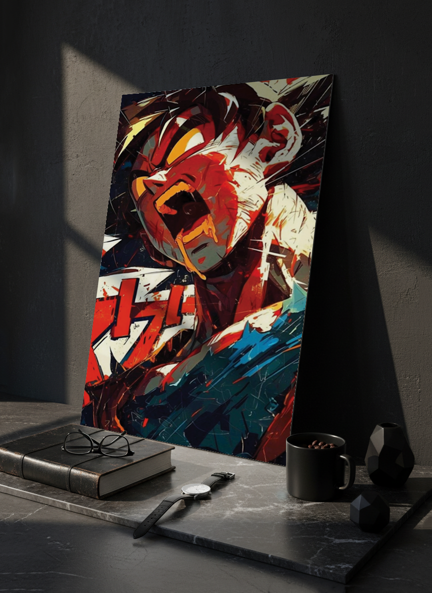 Printed 4K Ultra Gloss Metal Frame A3 Size | Silent Shinobi Rage Print | 1.2mm Premium Thickness Wall Frame (12x18 Inches) 1219 Avenue