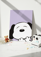 Printed 4K Ultra Gloss Metal Frame A3 Size | Sleepy Pup Print | 1.2mm Premium Thickness Wall Frame (12x18 Inches) 1219 Avenue