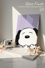 Printed 4K Ultra Gloss Metal Frame A3 Size | Sleepy Pup Print | 1.2mm Premium Thickness Wall Frame (12x18 Inches) 1219 Avenue
