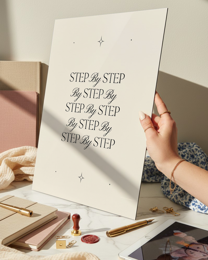 Printed 4K Ultra Gloss Metal Frame A3 Size | Step By Step Print | 1.2mm Premium Thickness Wall Frame (12x18 Inches) 1219 Avenue
