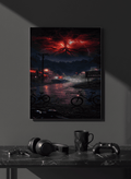 Printed 4K Ultra Gloss Metal Frame A3 Size | STRANGER THINGS-Unseen Layers Print | 1.2mm Premium Thickness Wall Frame (12x18 Inches) 1219 Avenue