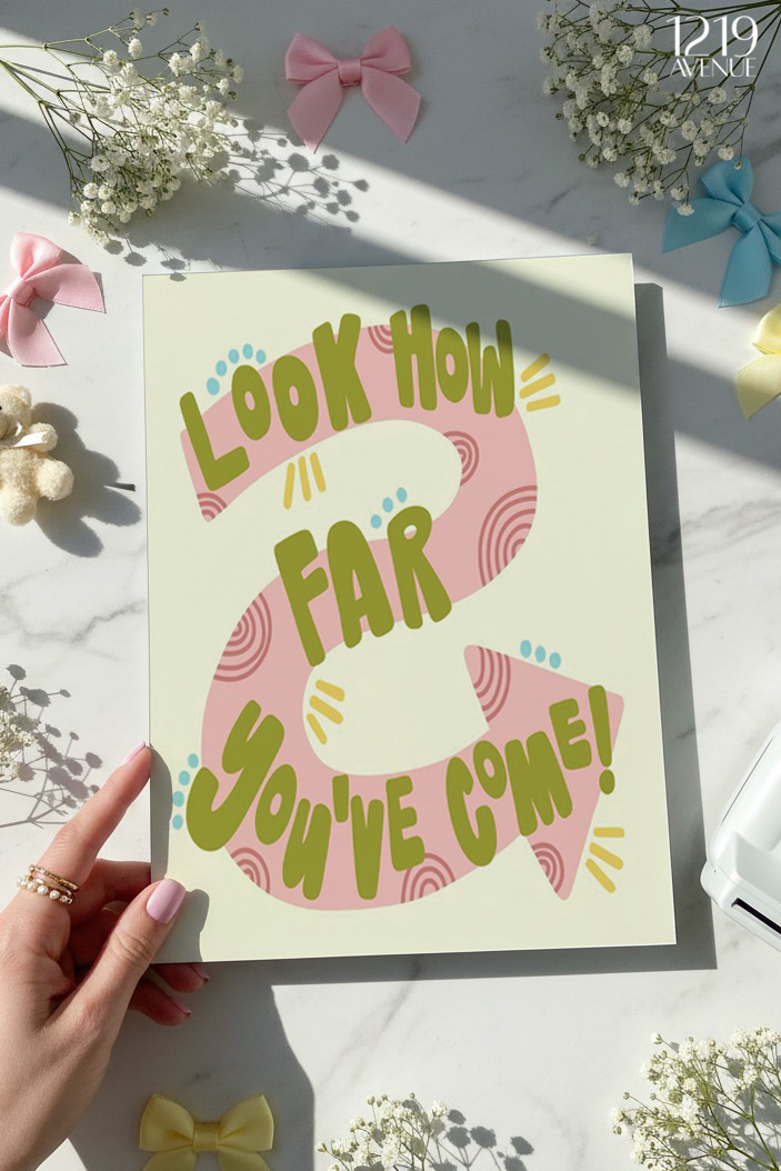 Printed 4K Ultra Gloss Metal Frame A3 Size | Tiny Steps Ahead Print | 1.2mm Premium Thickness Wall Frame (12x18 Inches) 1219 Avenue