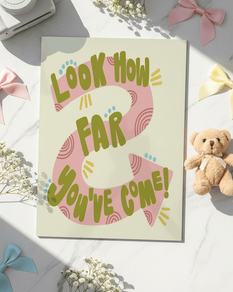 Printed 4K Ultra Gloss Metal Frame A3 Size | Tiny Steps Ahead Print | 1.2mm Premium Thickness Wall Frame (12x18 Inches) 1219 Avenue