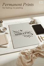 Printed 4K Ultra Gloss Metal Frame A3 Size | Trust the Universe Print | 1.2mm Premium Thickness Wall Frame (12x18 Inches) 1219 Avenue
