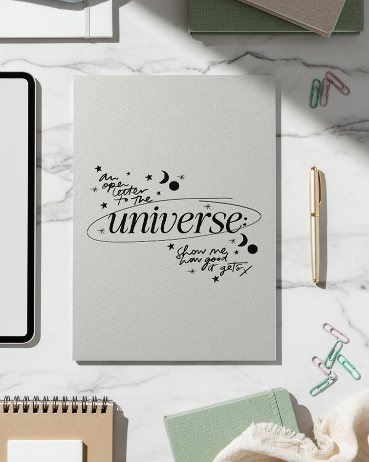 Printed 4K Ultra Gloss Metal Frame A3 Size | Trust the Universe Print | 1.2mm Premium Thickness Wall Frame (12x18 Inches) 1219 Avenue