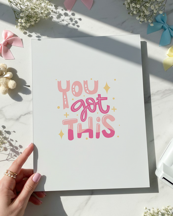 Printed 4K Ultra Gloss Metal Frame A3 Size | You Got This Print | 1.2mm Premium Thickness Wall Frame (12x18 Inches) 1219 Avenue