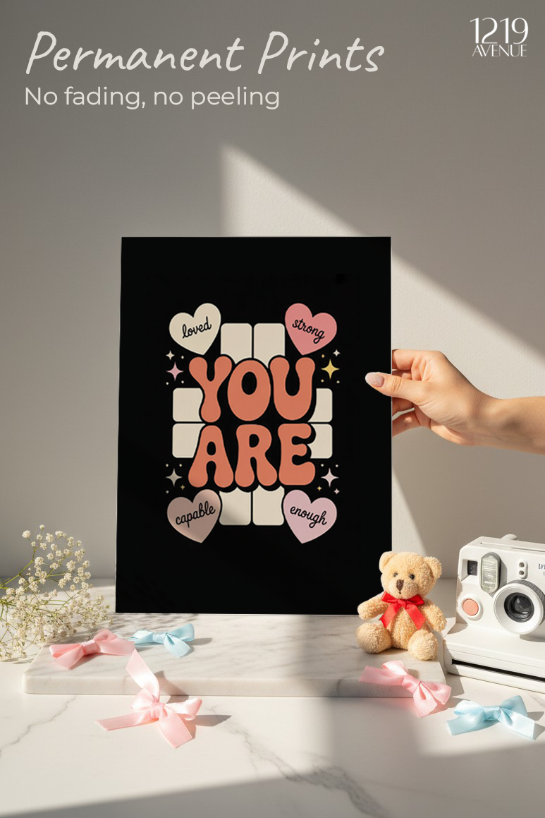 Printed 4K Ultra Gloss Metal Frame A3 Size | You Matter Print | 1.2mm Premium Thickness Wall Frame (12x18 Inches) 1219 Avenue